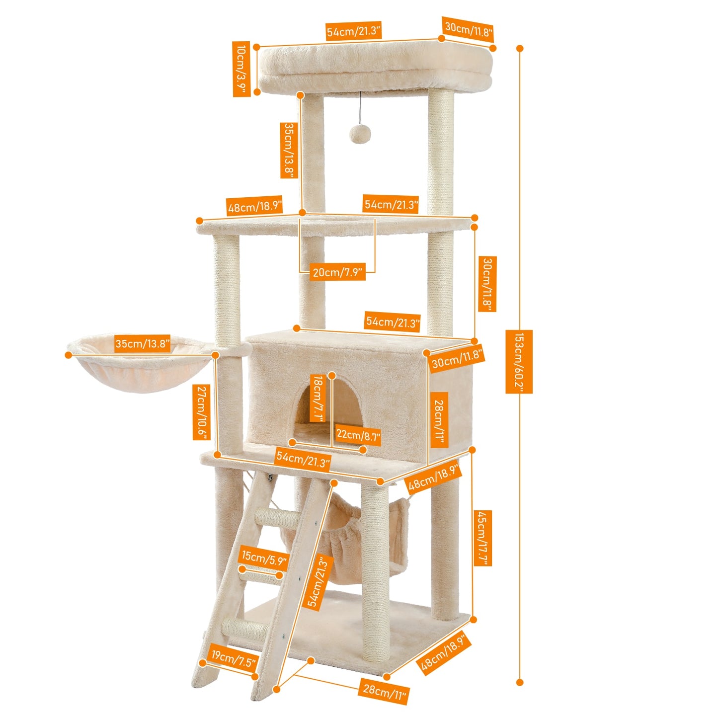 Free Shipping Luxury Cat Tree Condo