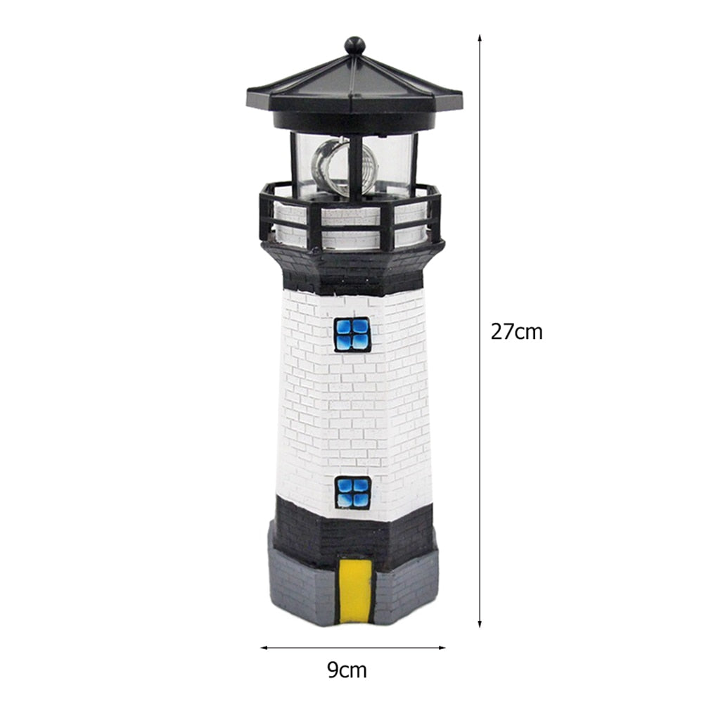 Lighthouse Shape Solar LED Light Garden Fence Yard Outdoor Decoration