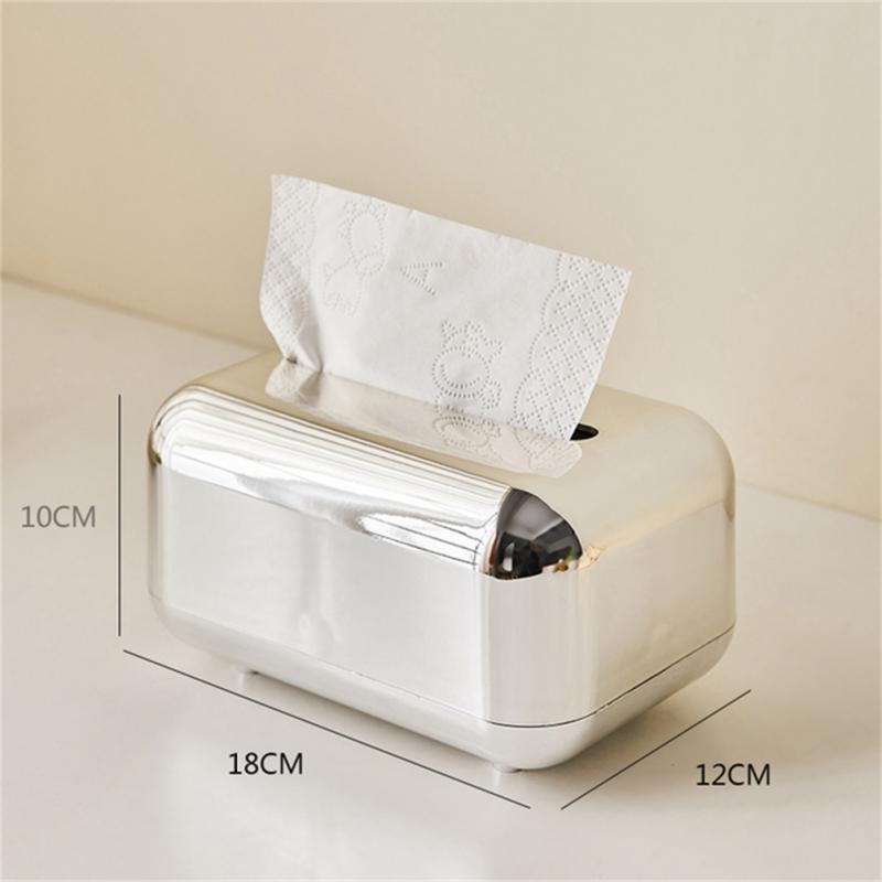 Mirror Gold Silver Tissue Box - northstarhomeandgarden