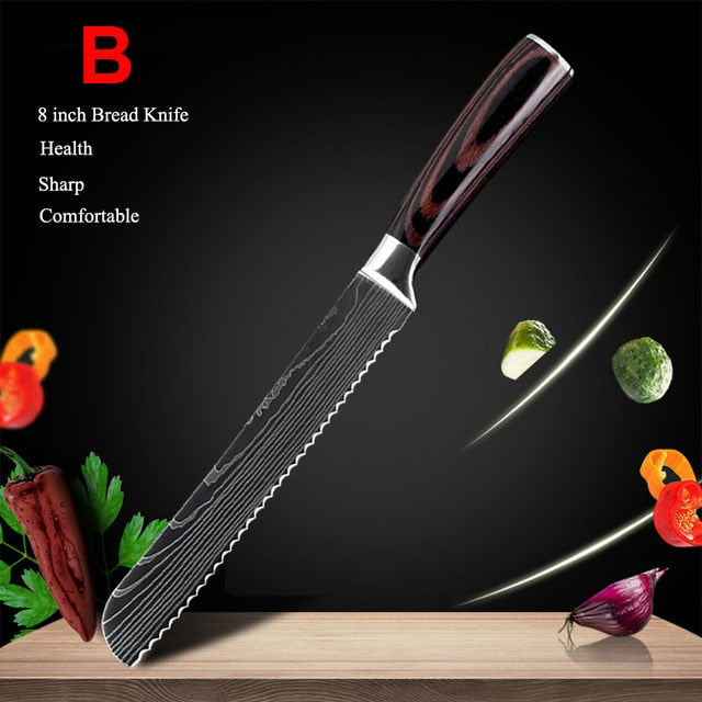 Japanese Kitchen Knives Set - northstarhomeandgarden