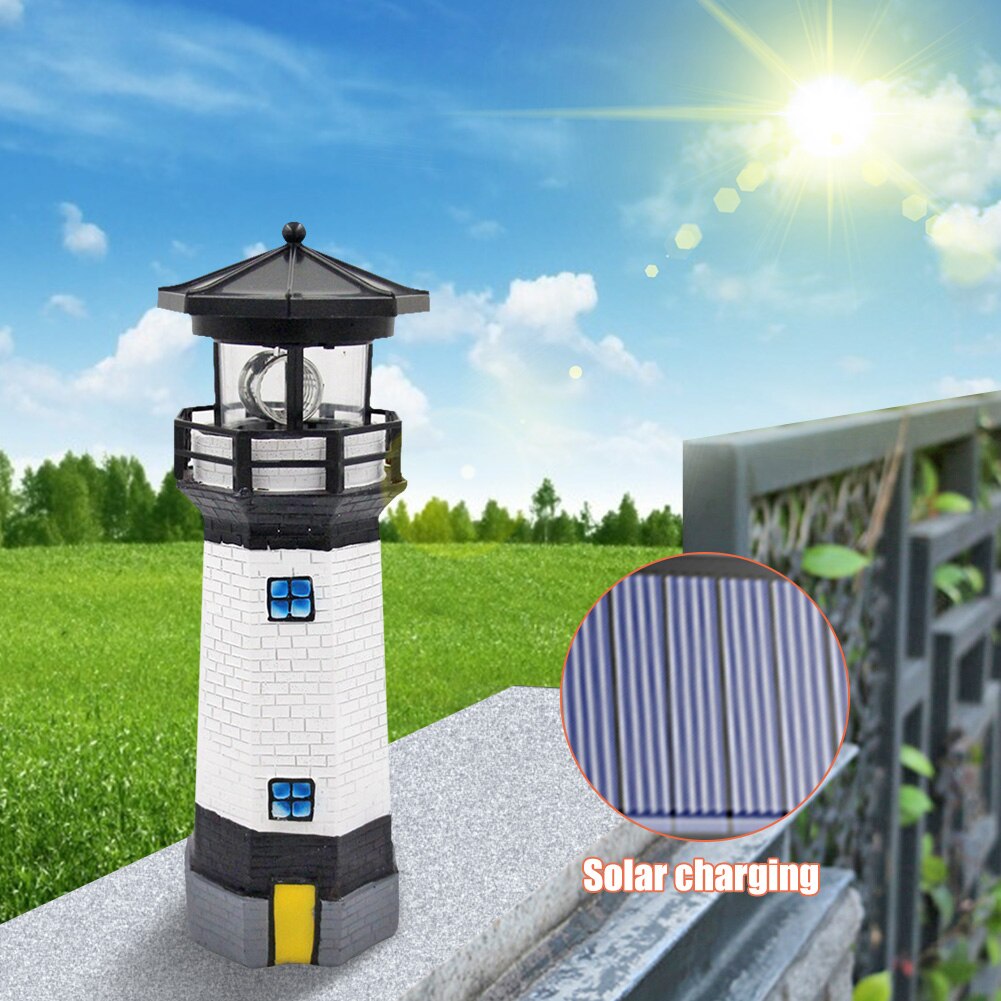 Solar LED Lighthouse Shape Light