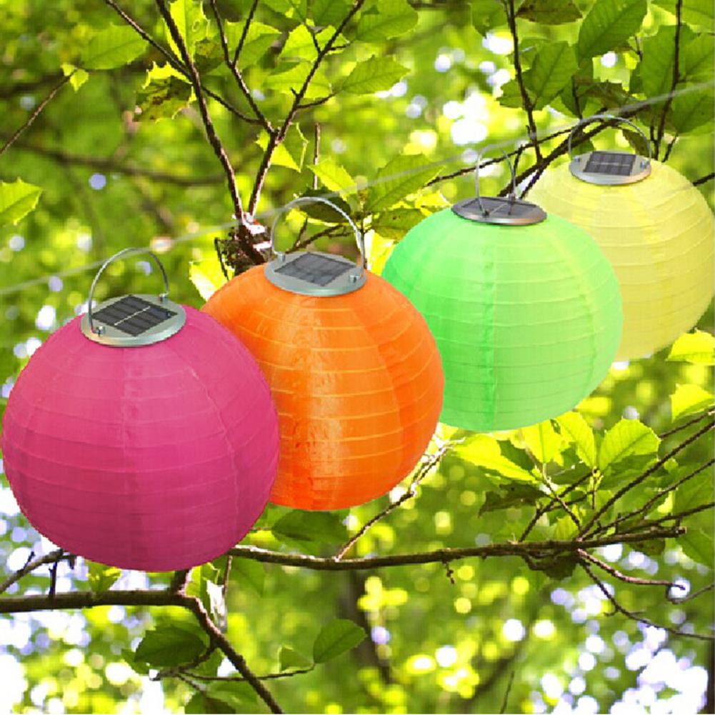 12in Solar Lampion Outdoor LED Light Solar Chinese Lanterns Ball