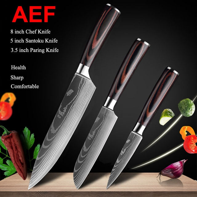 Japanese Kitchen Knives Set - northstarhomeandgarden