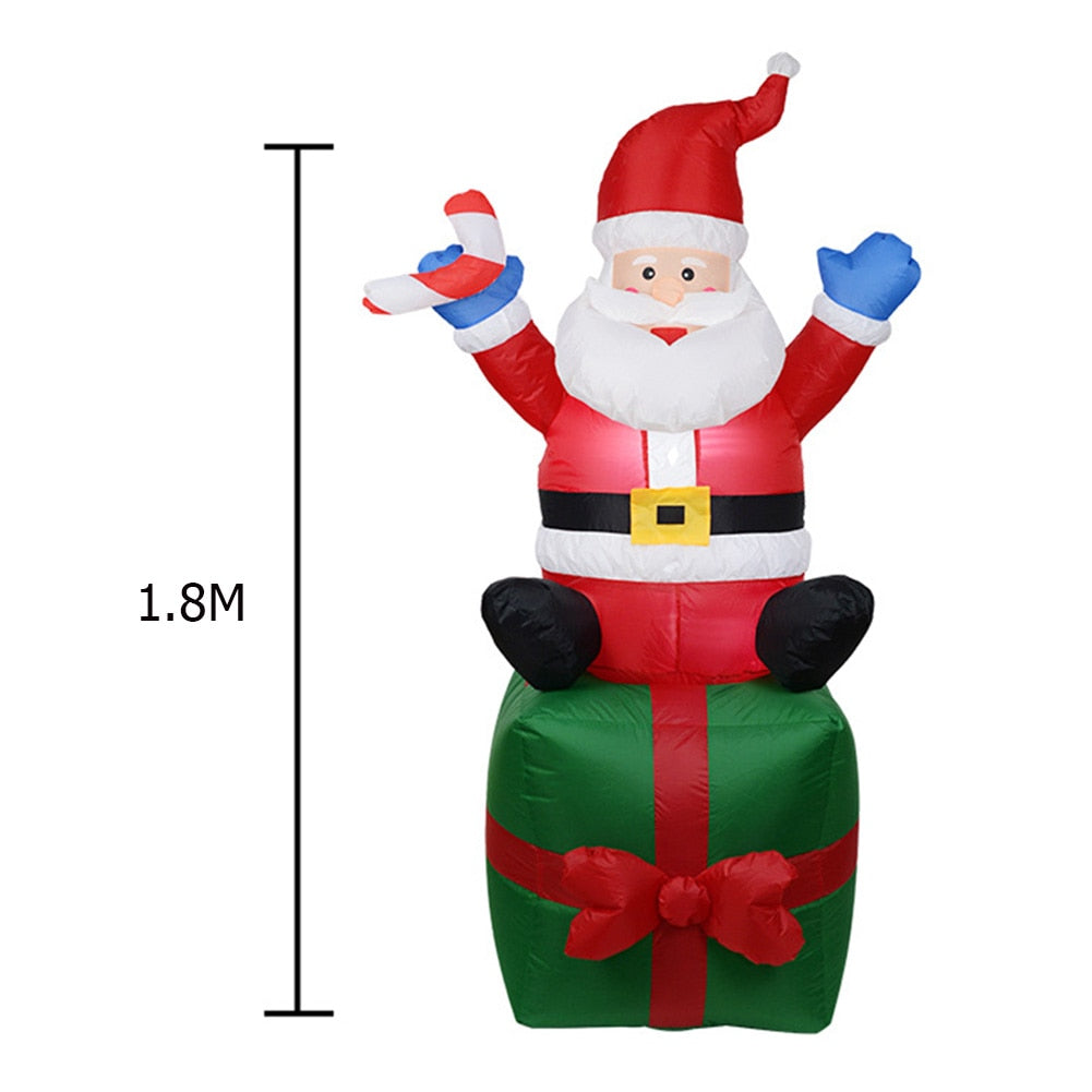 1.2-2.1m High Christmas Santa Claus Inflatable 3D Cartoon