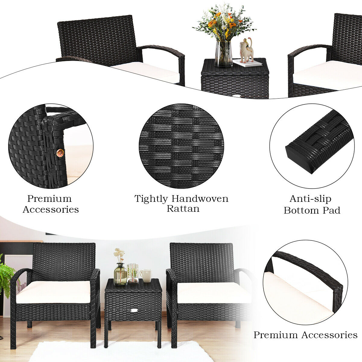 3PC. Outdoor Furniture Set