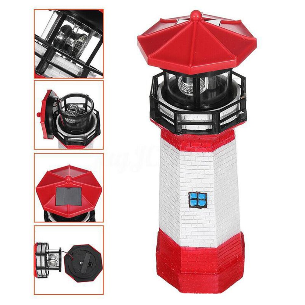 Solar LED Lighthouse Shape Light