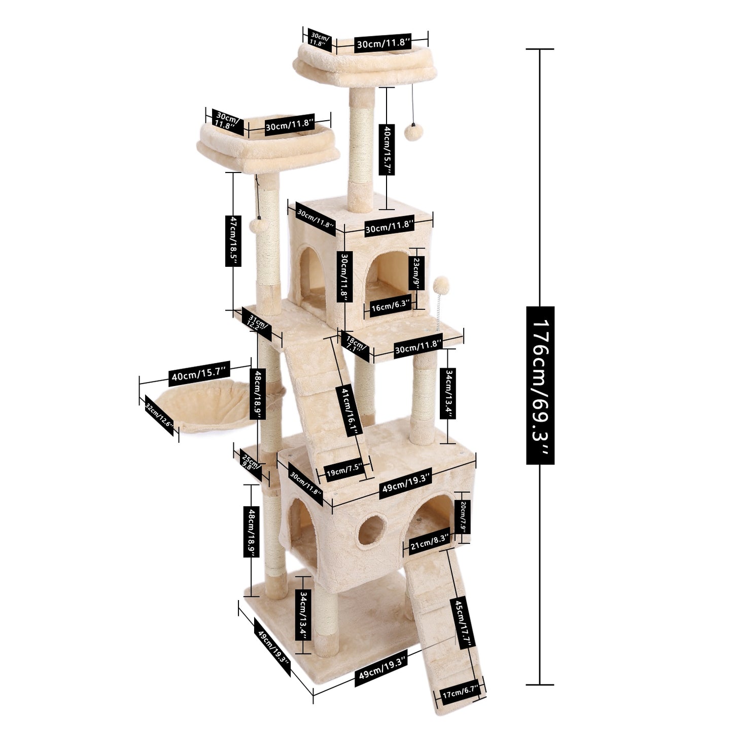 Domestic Delivery Cat Climbing Frame Cat Scratching Post Tree Scratcher