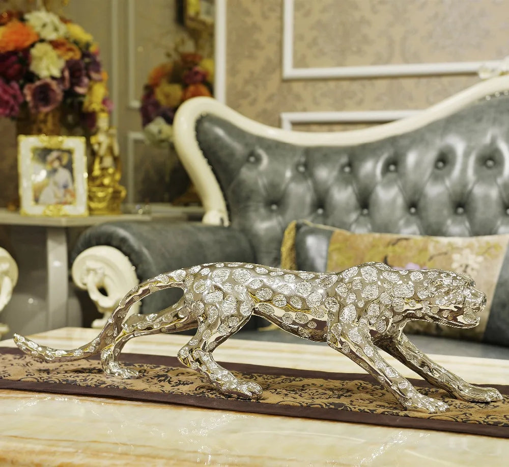 Gold Leopard Resin Home Decoration,  High-End Gift