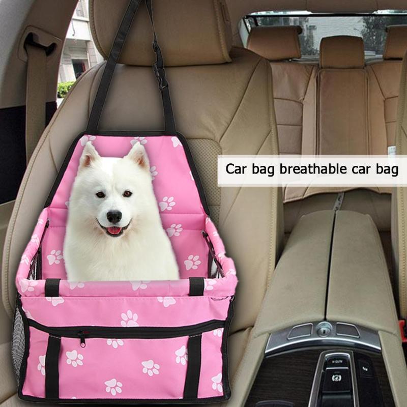 Breathable Mesh Pet Cat Dog Car Safety Seat Puppy Dog Basket Safe Carrier Travel Bag