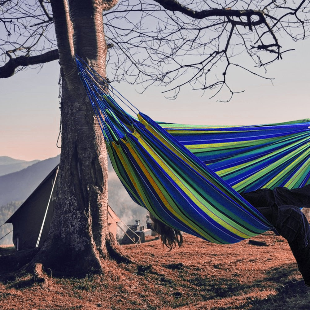 Portable Outdoor Canvas Hammock Camping