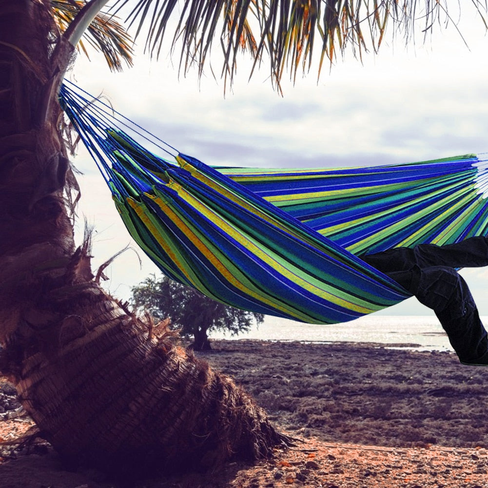 Portable Outdoor Canvas Hammock Camping