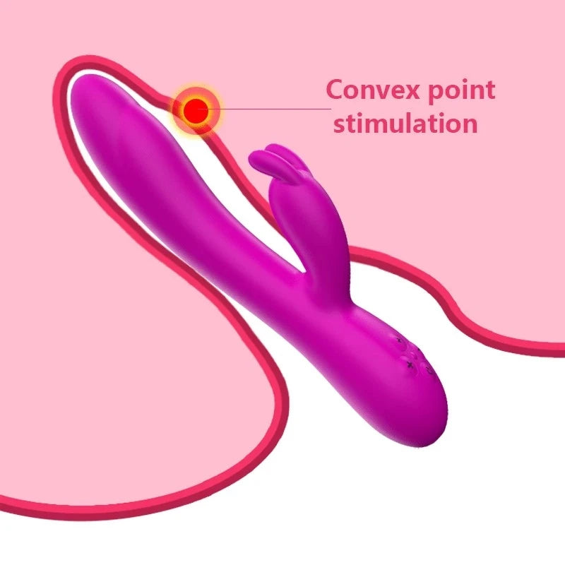 Rabbit Two Motors Vibrator For Her G Spot Vagina Clitoris Stimulator Masturbator Dildo Vibrator Adult Sex Toys for Woman