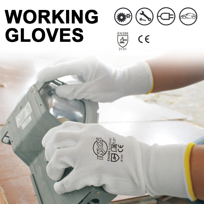 (12 Pairs) Polyester Work Safety & Gardening Gloves - northstarhomeandgarden