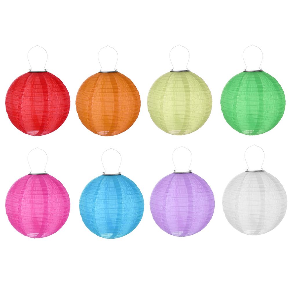 12in Solar Lampion Outdoor LED Light Solar Chinese Lanterns Ball