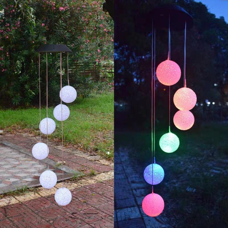 Christmas Decoration Solar LED Wind Chime String Lights