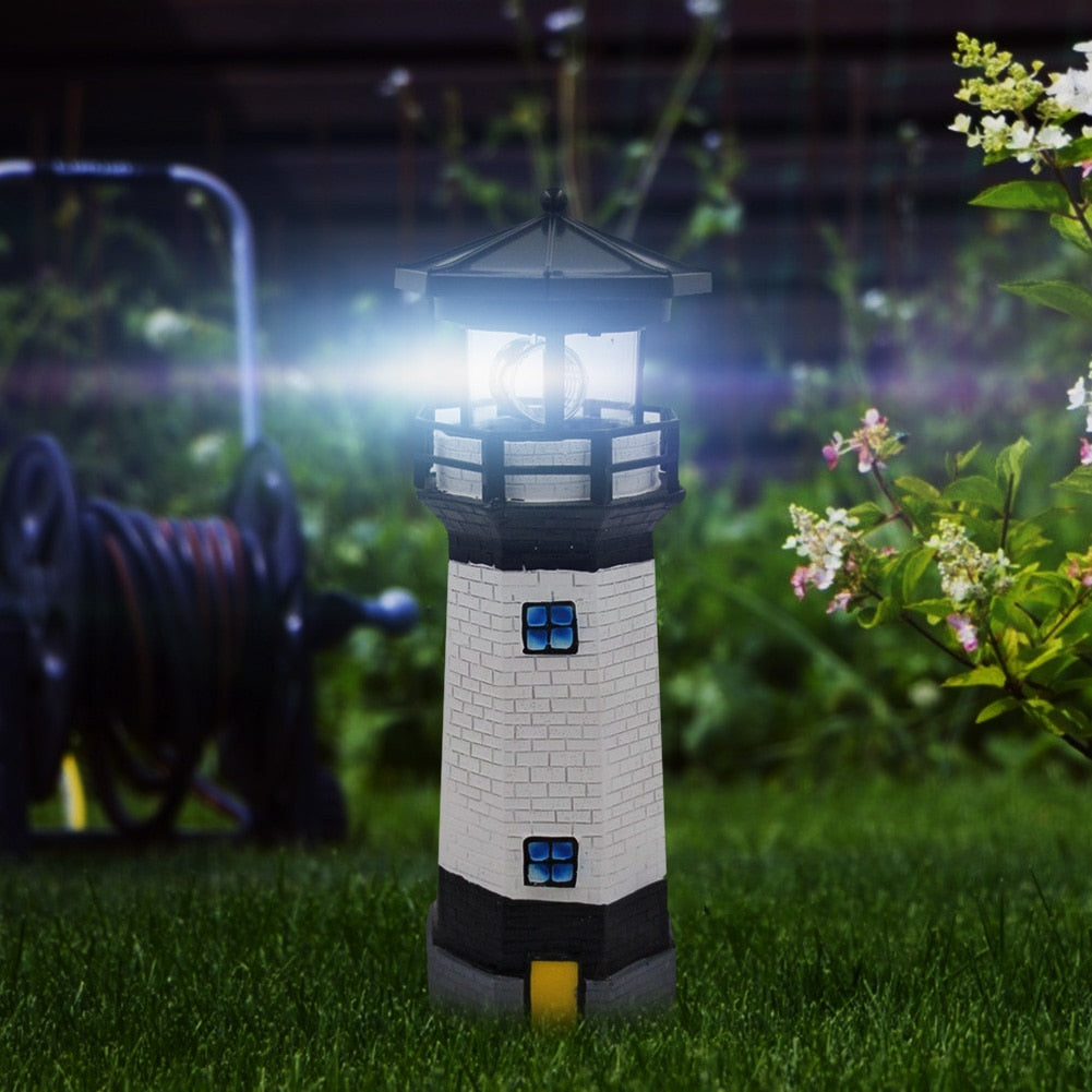 Solar LED Lighthouse Shape Light