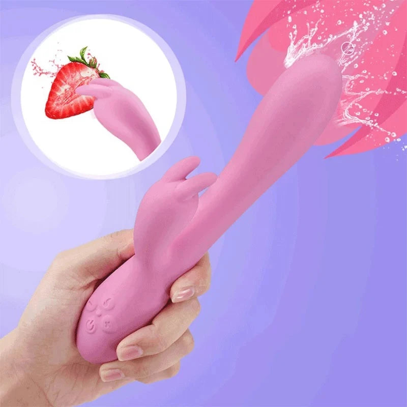 Rabbit Two Motors Vibrator For Her G Spot Vagina Clitoris Stimulator Masturbator Dildo Vibrator Adult Sex Toys for Woman