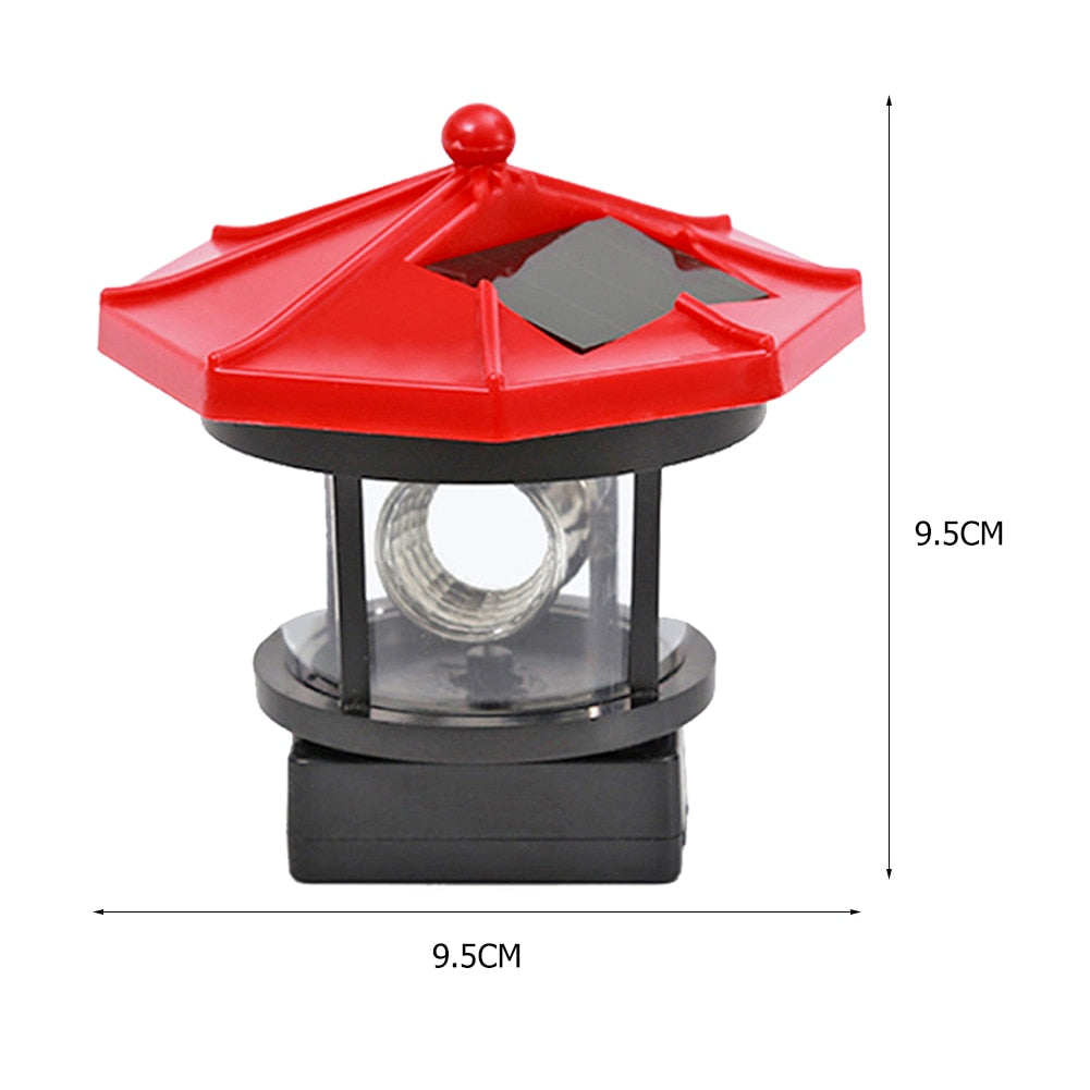 Lighthouse Shape Solar LED Light Garden Fence Yard Outdoor Decoration