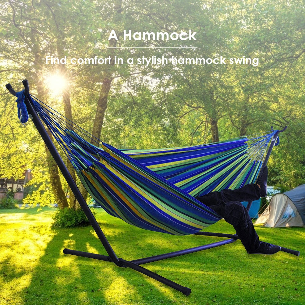 Portable Outdoor Canvas Hammock Camping