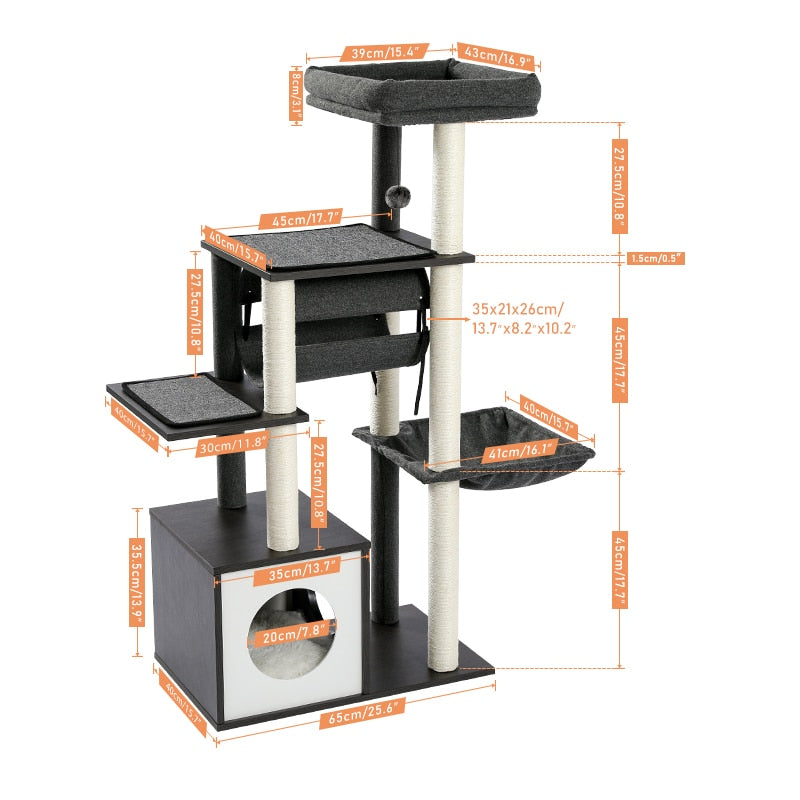 Free Shipping Luxury Cat Tree Condo