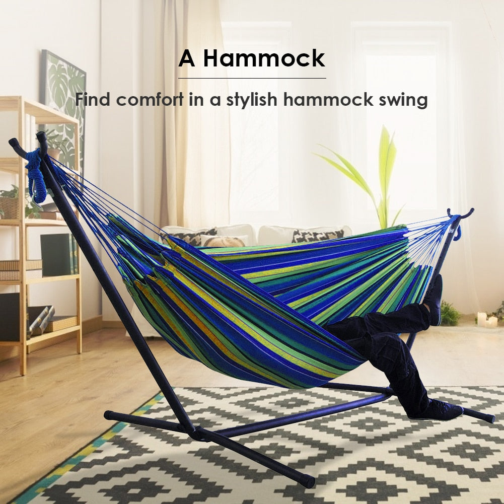 Portable Outdoor Canvas Hammock Camping