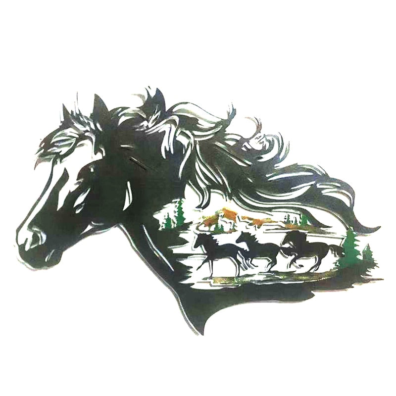 Metal Horse Shadow Wall Decoration