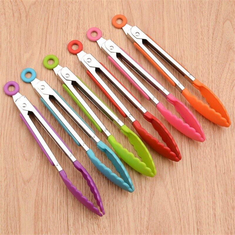 Silicone Food Tong Stainless Steel Kitchen Tongs Silicone Non-slip