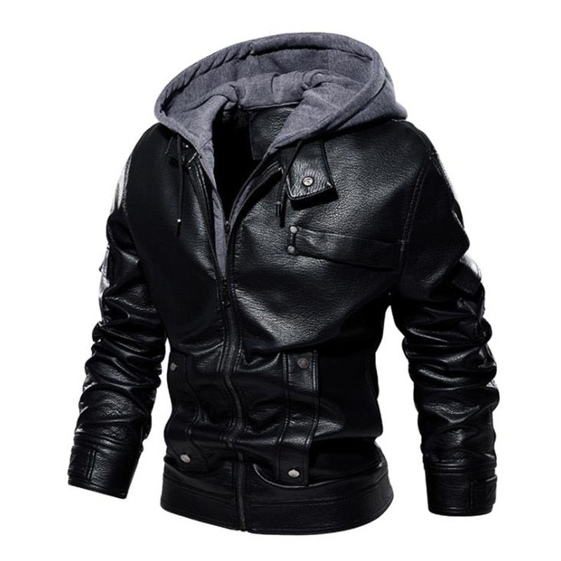 2023 Mens Leather Jackets New spring Casual Motorcycle PU Jacket Biker Fleece warm Coats Windbreaker Leather Jacket