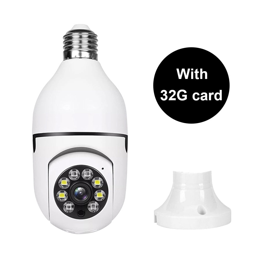 Wireless Pan Tilt Bulb Monitoring Wifi 2MP Light Bulb Camera Home Security