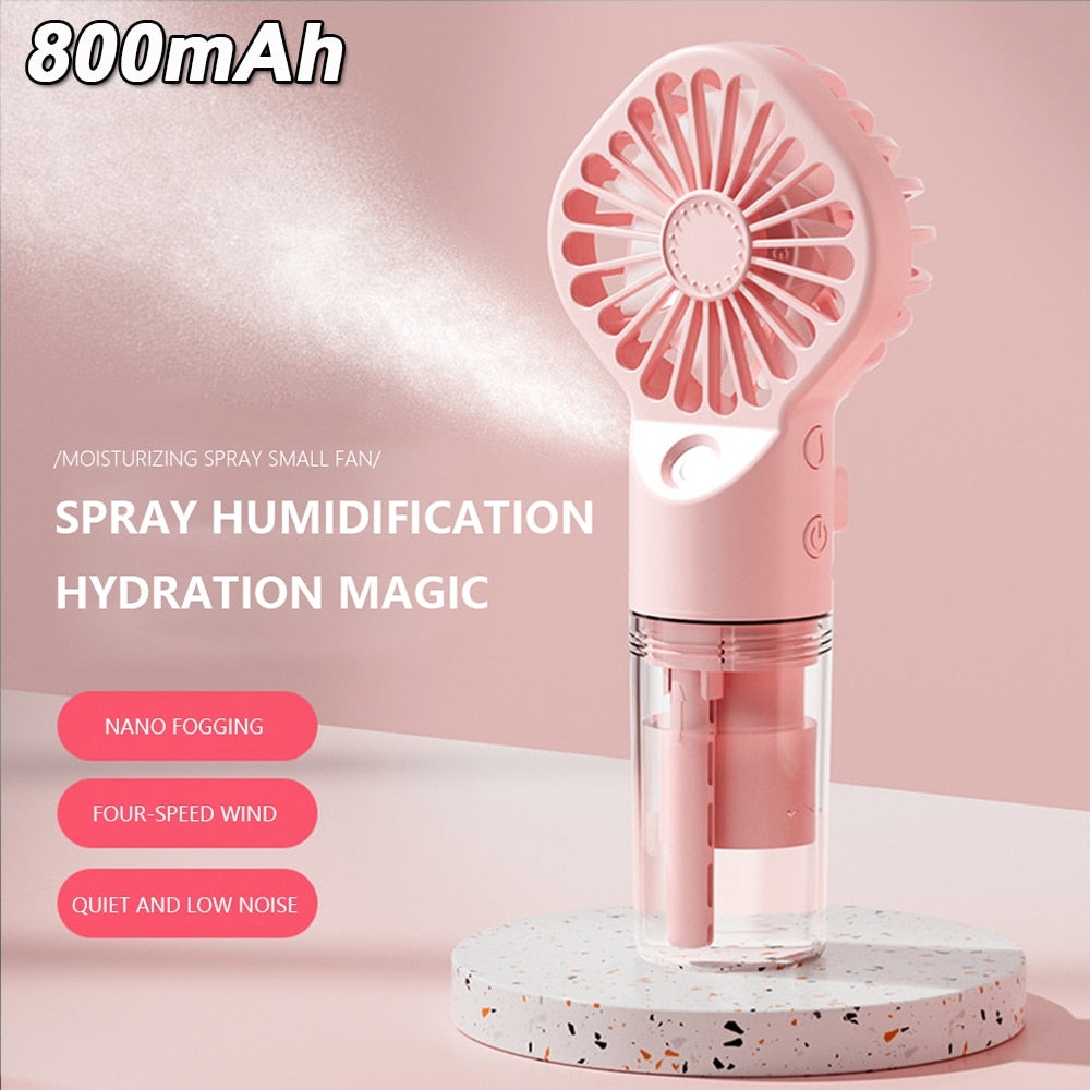 Mini Portable Handheld Bladeless Fan USB Rechargeable