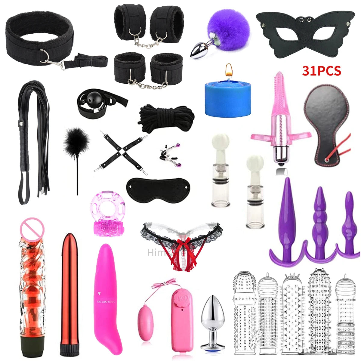 2023 NEW Vibrator Sexlove Suit Adult sex toys Bondage handcuffs whip mask sex metal anal plug female male adult Pornographic +18