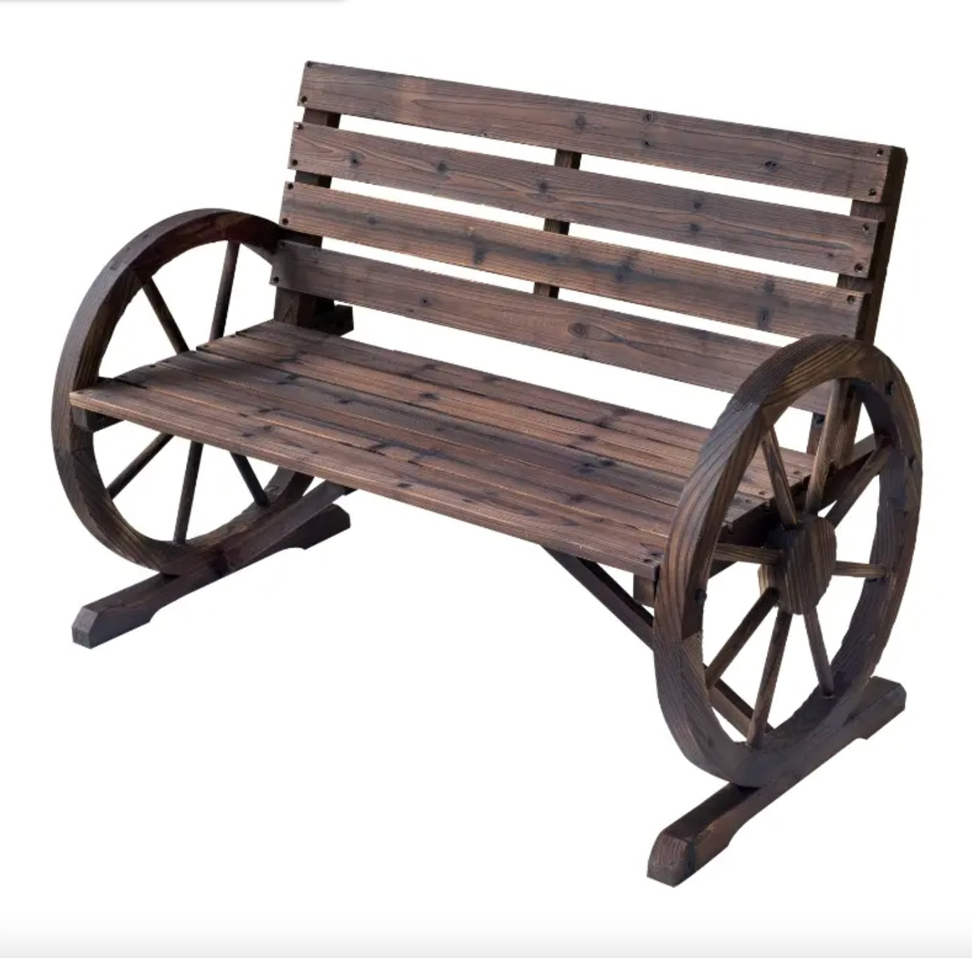 Rustic Wooden Garden Bench - northstarhomeandgarden