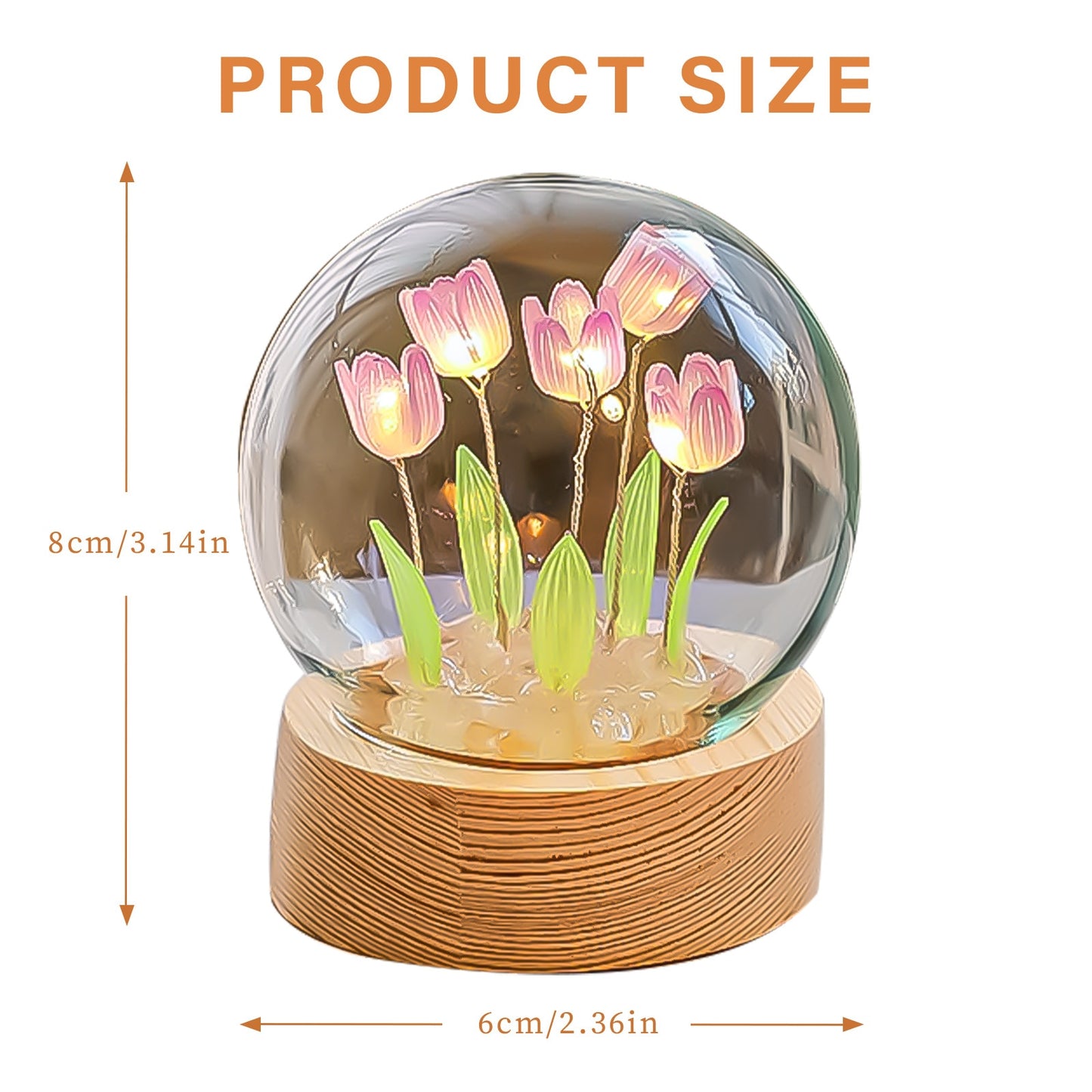 DIY Tulip Flowers LED Light DIY Handmade Night Light