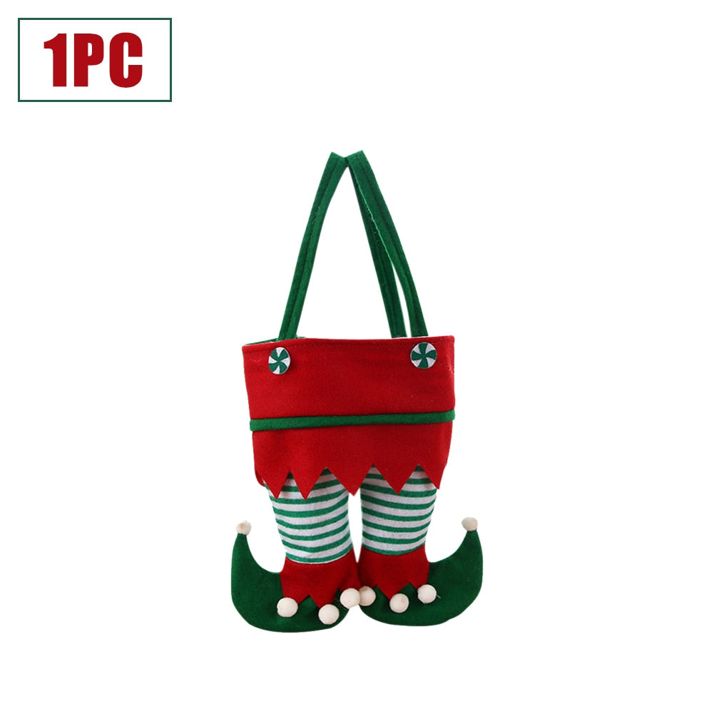 Christmas Elf Candy Bags Velvet Bags Santa Claus Pants