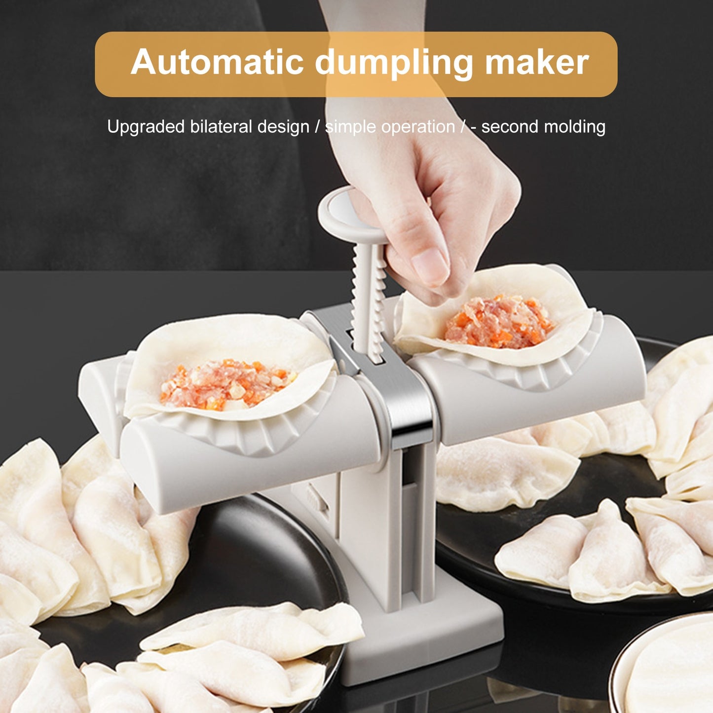 Automatic Dumpling Maker Double Head Press