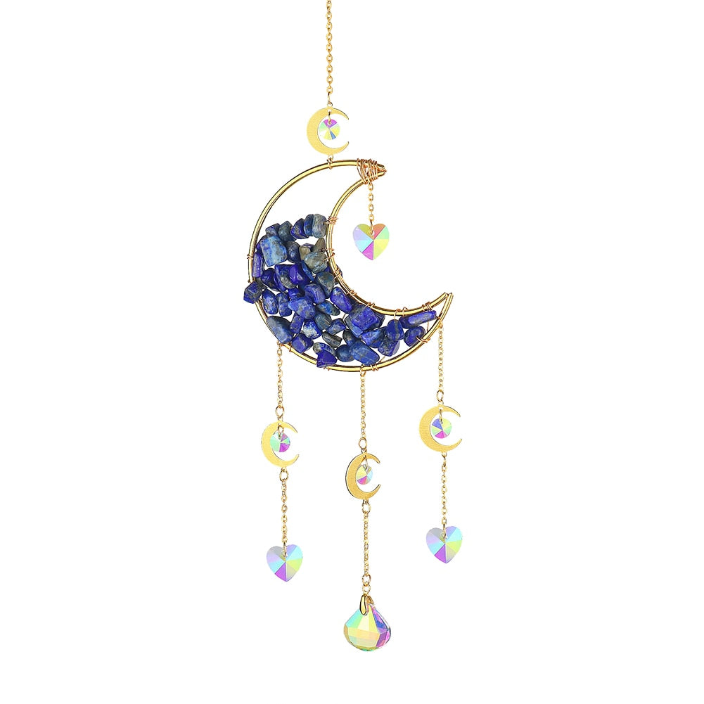 Metal Moon Crystal Light Collection Pendant