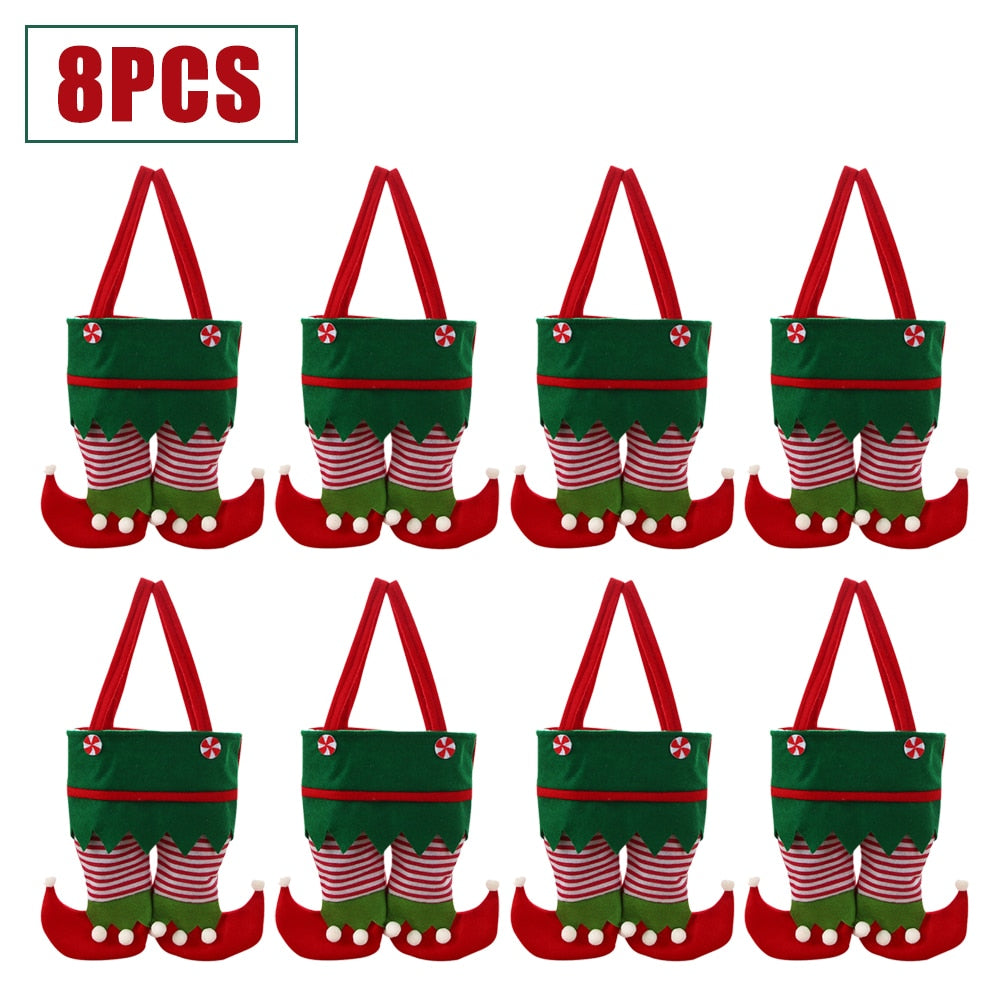 Christmas Elf Candy Bags Velvet Bags Santa Claus Pants