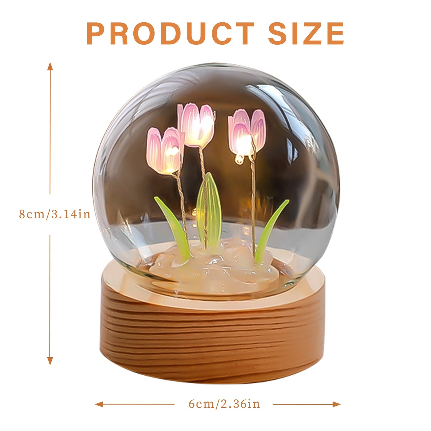 DIY Tulip Flowers LED Light DIY Handmade Night Light