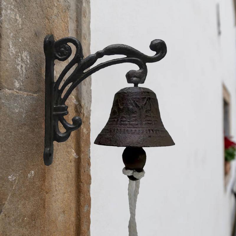 Retro Outdoor Bell Rustic Vintage Large Cast Iron Wall Mounted Metal Door Bell