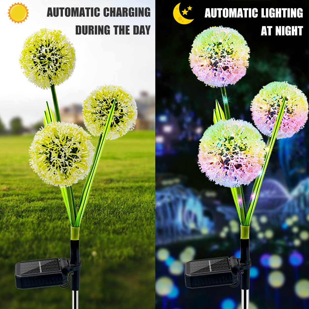 2 Pack Dandelion Solar Led Light - northstarhomeandgarden