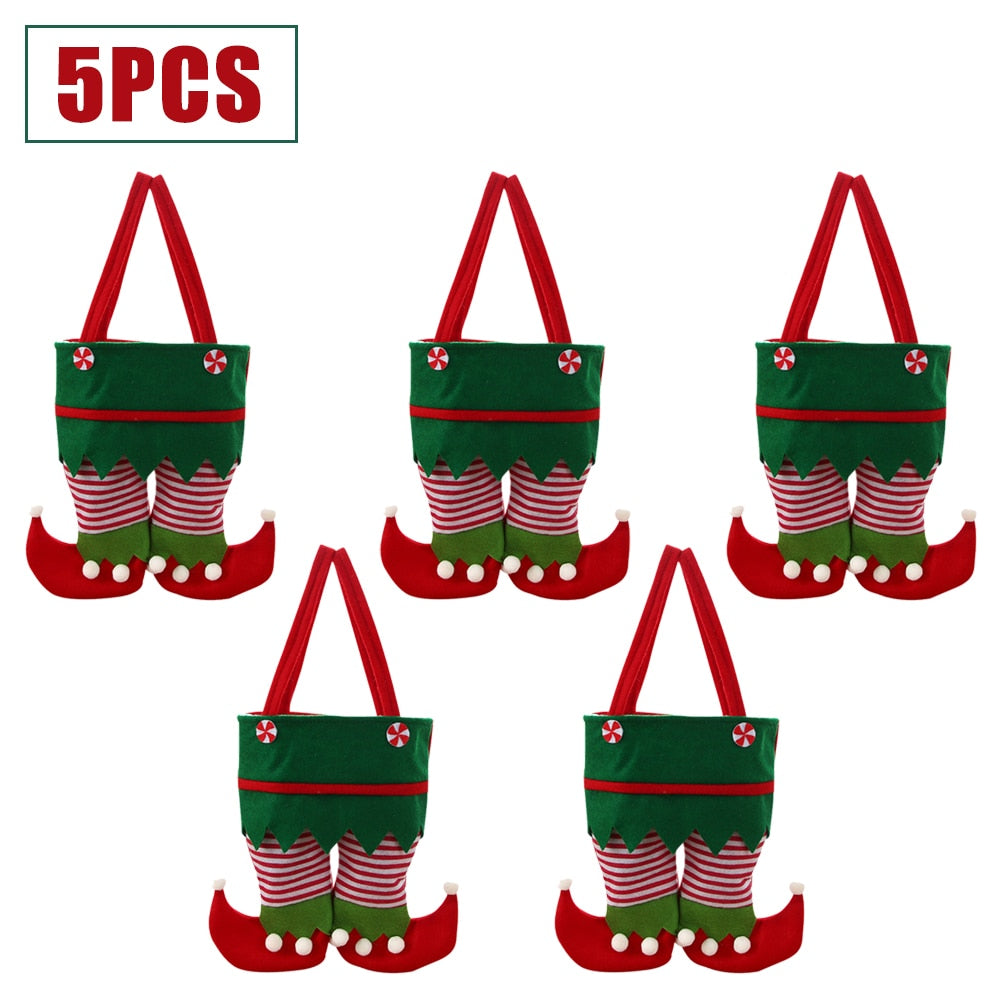 Christmas Elf Candy Bags Velvet Bags Santa Claus Pants