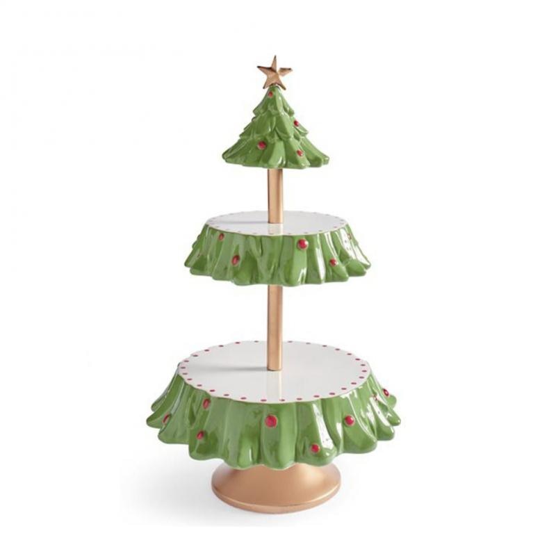 Snack Rack Christmas Tree Dessert Candy Plate Snack Tray