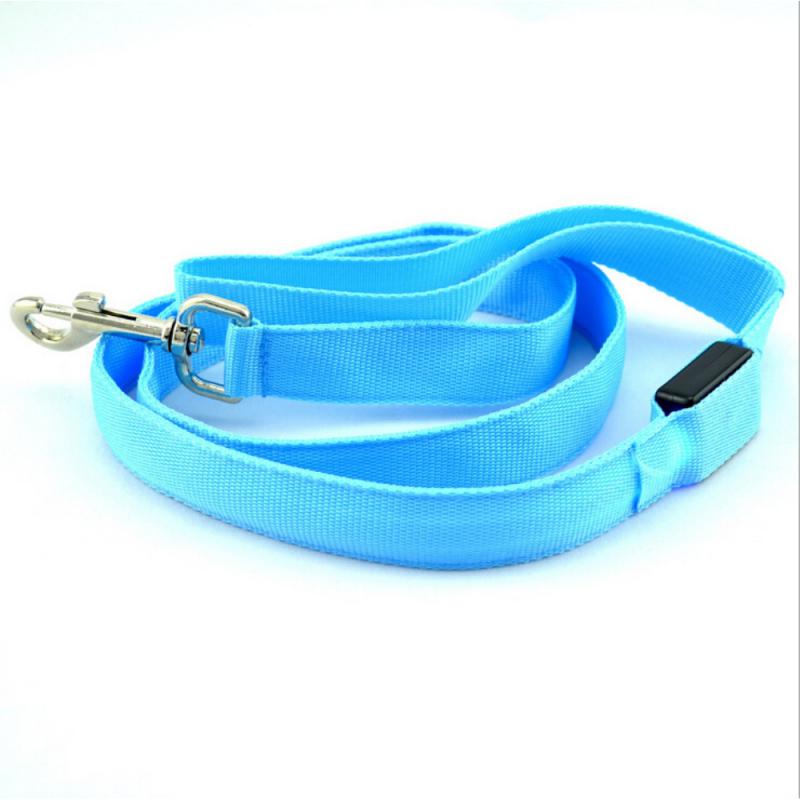 Luminous LED Pet Leads USB Rechargeable Nylon Fabric Collar Ring With Luminous Pet Dog Leash Outdoor Night Walking Dog Supplies