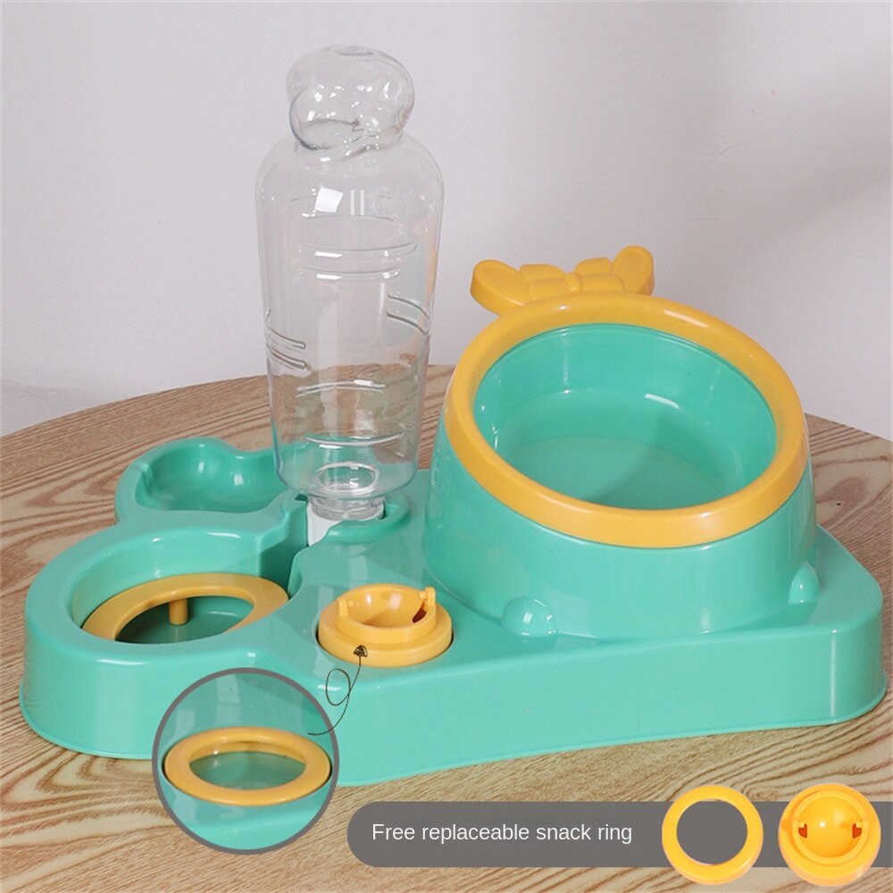 Automatic Pet Bowl   Food Water Feeder 4In1 Dispenser With Neck Protection