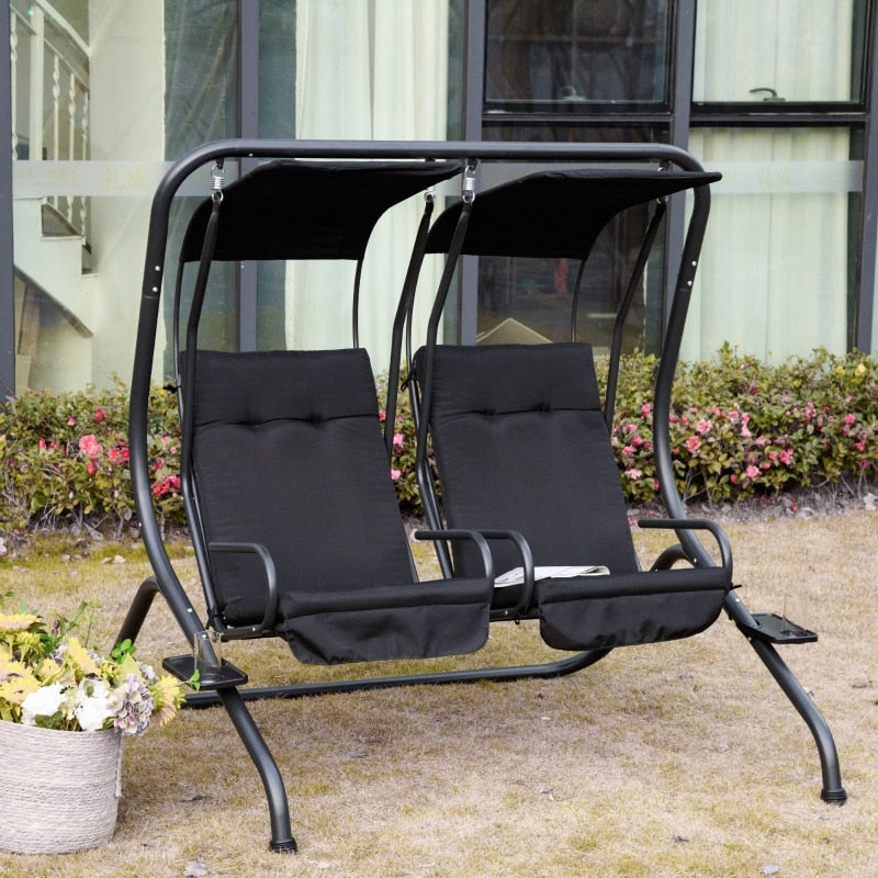 Modern 2-Seater Outdoor Patio Swing Chair,