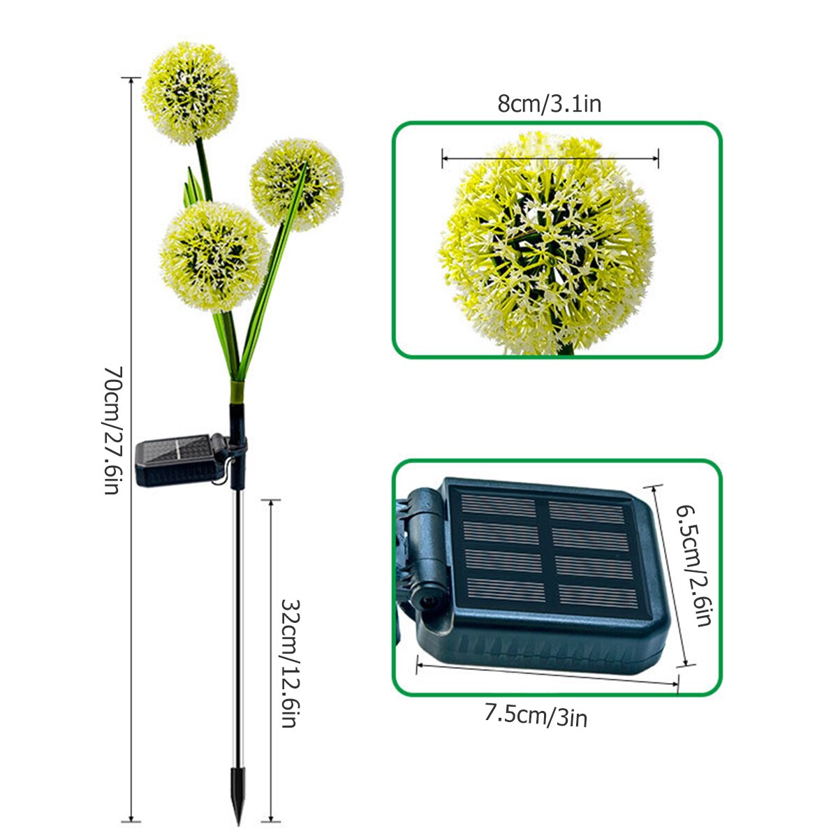 2 Pack Dandelion Solar Led Light - northstarhomeandgarden