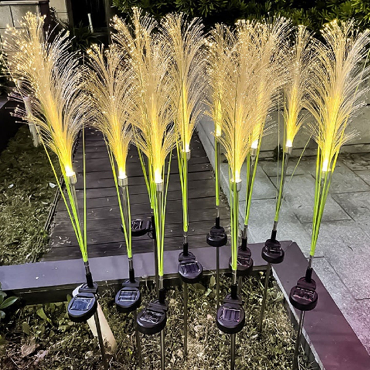 Garden Solar Reed Lights Outdoor Fiber Light Waterproof  Simulation Landscape Lamps for Home Patio Decoration - northstarhomeandgarden