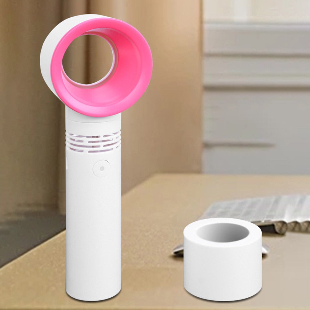 Mini Portable Handheld Bladeless Fan USB Rechargeable