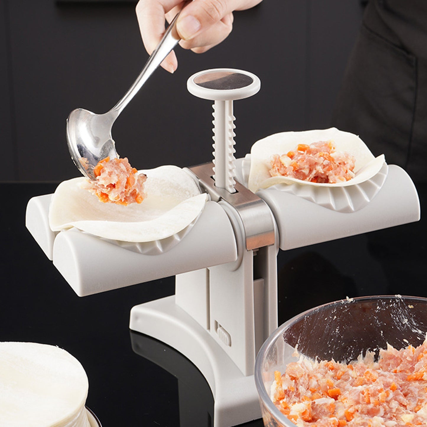 Automatic Dumpling Maker Double Head Press