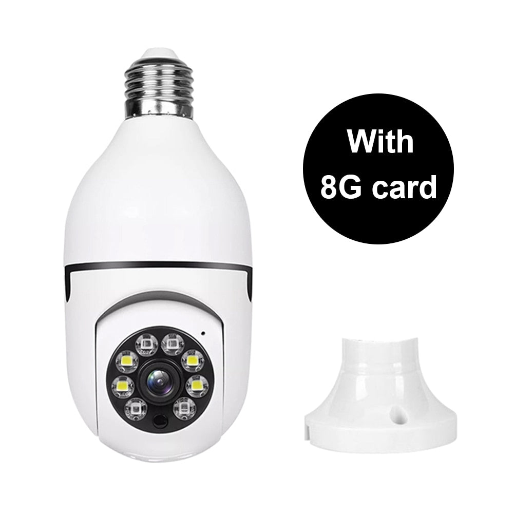 Wireless Pan Tilt Bulb Monitoring Wifi 2MP Light Bulb Camera Home Security